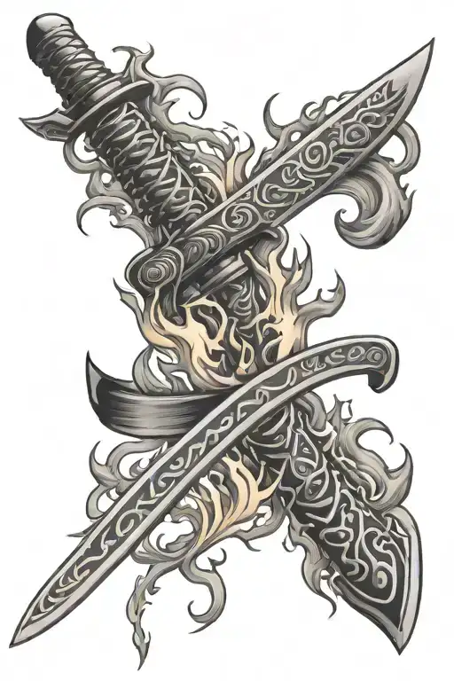 Katana Sword Flames