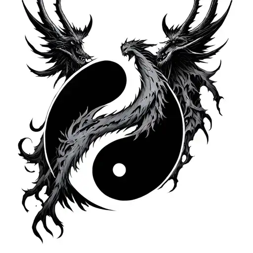 Chernobog Slavic God Battle Belobog On Yin Yang Symbol