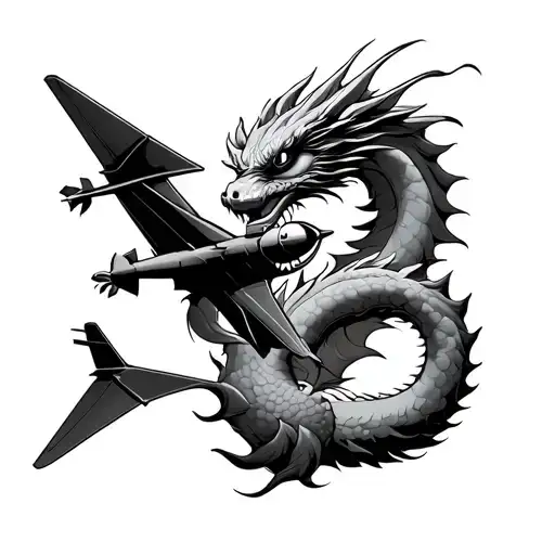 Chess Piece Featureing Aircraft And Sharingan And Dragon