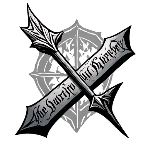 Viking Arrow Wrapped With Words