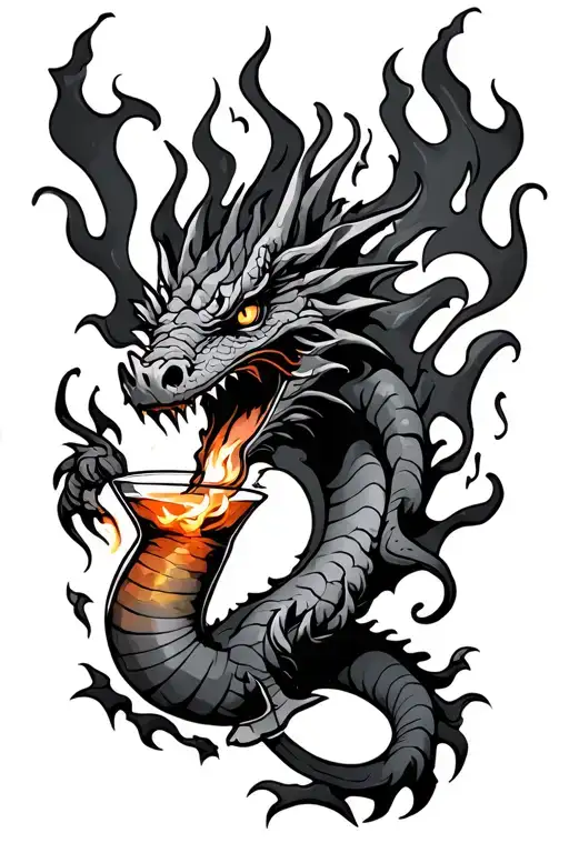 A Flame Dragon Trapped Named Molotov Cocktail