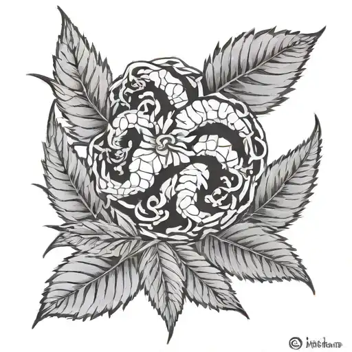 Ignorance Is Bliss On Forearm With Aries Symbol Cannabis Leaves