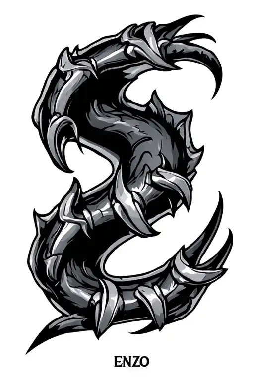 Black Panther Claw With The Name Enzo Inside