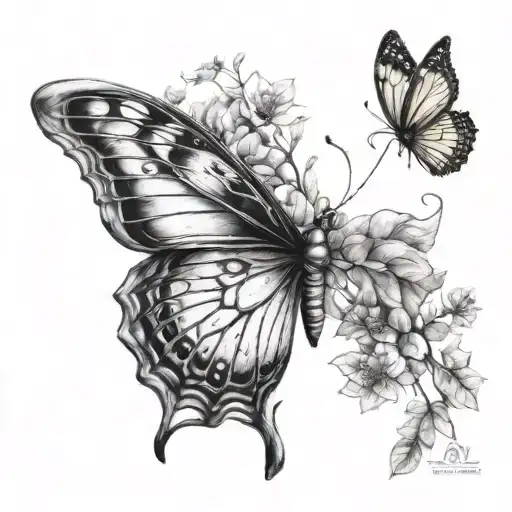 Tree Morphing Into A Butterfly Emerging