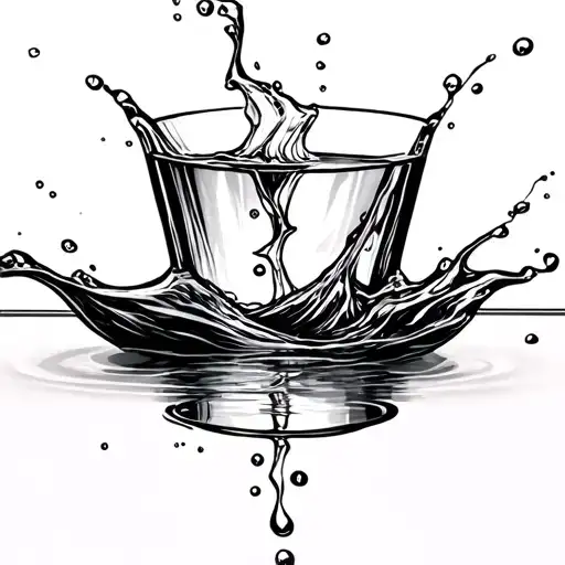 Glass With A Crack In It And Water Spilling Out As More Flows In