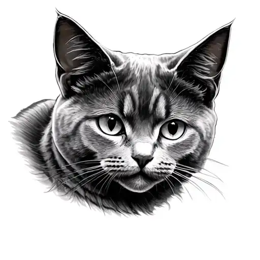 A Russian Blue Cat That's Gone To Heaven Gates Without Stripy Fur