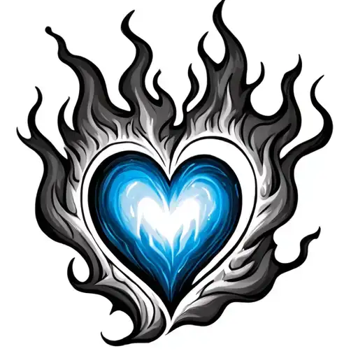 A Blue Heart On Fire