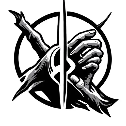 Hand Tattoo Protection Symbol