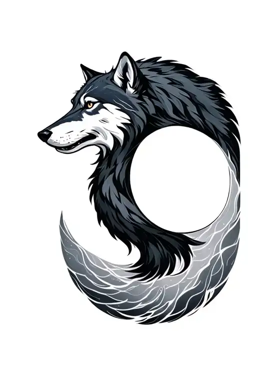Semicolon Mixed With A Wolf
