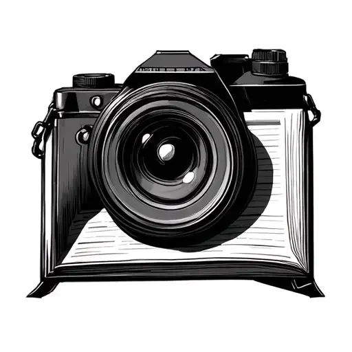 Book And Camera Lens