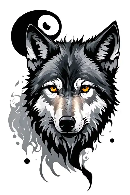 Semicolon Mixed With A Wolf
