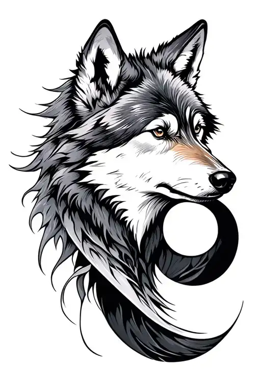 Semicolon Mixed With A Wolf