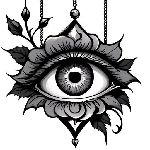 Rose Tribal Eye Pendulum
