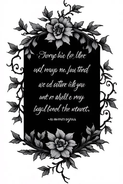 Vines In A Line With A Quote