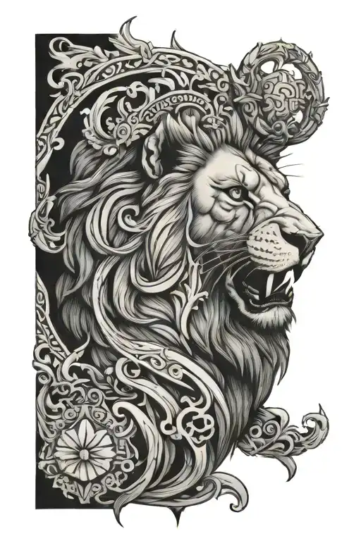 The Great Cyrus Inspired With Lion And Cross Surrounded