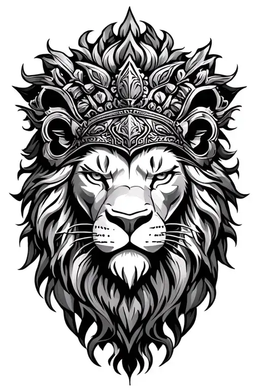 Baroque Lion With Metal Head Dress