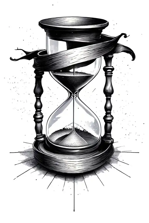 Vintage Hourglass Wrapped Paper Map