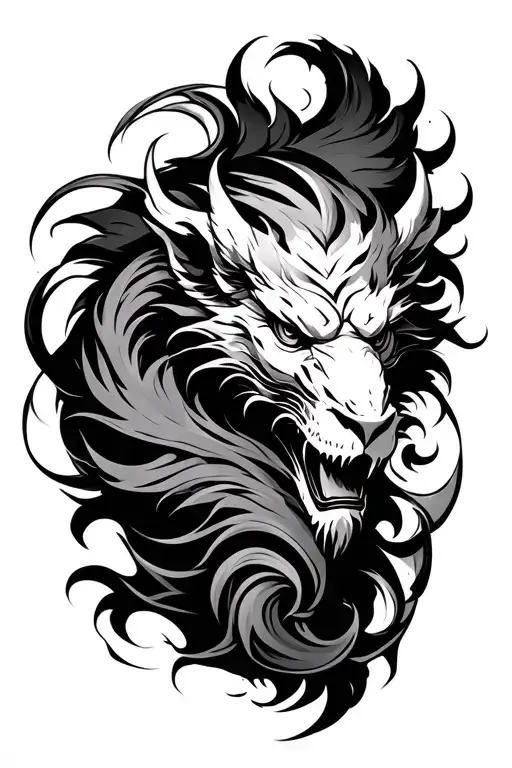 Chimera Sideways With Swirls And Fine Lines
