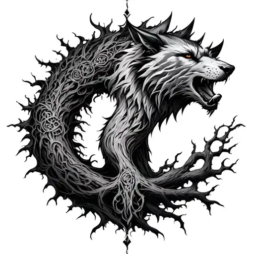 Yggdrasil And Fenrir