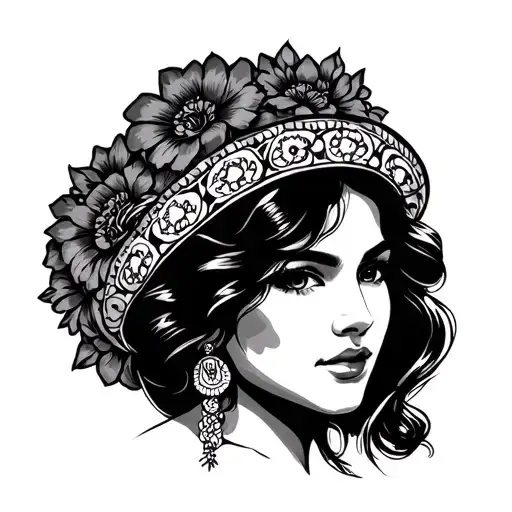 Mexican Style Woman Face