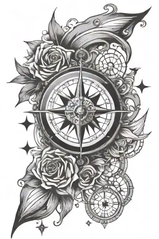 Compass And Clown Face