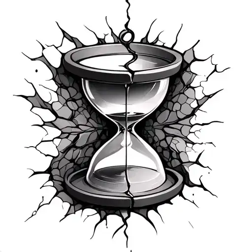 Cracked Hourglass Flowing Into An 8