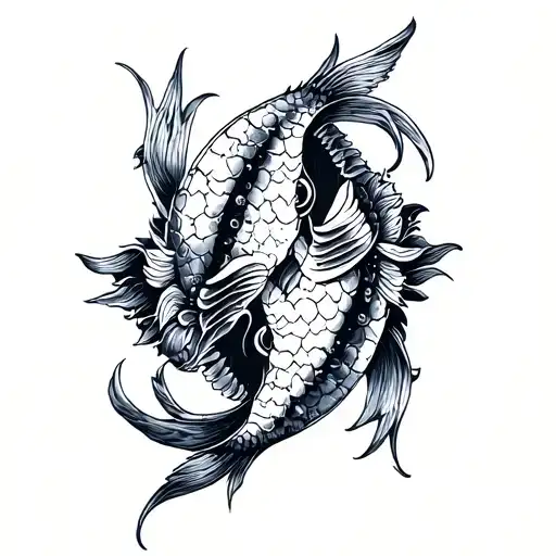 Libra And Pisces Tattoo Design