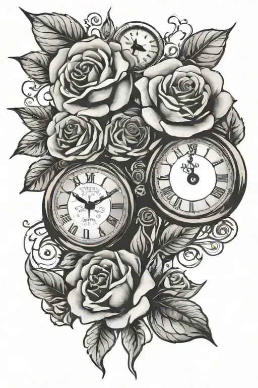 Roses Time Clock