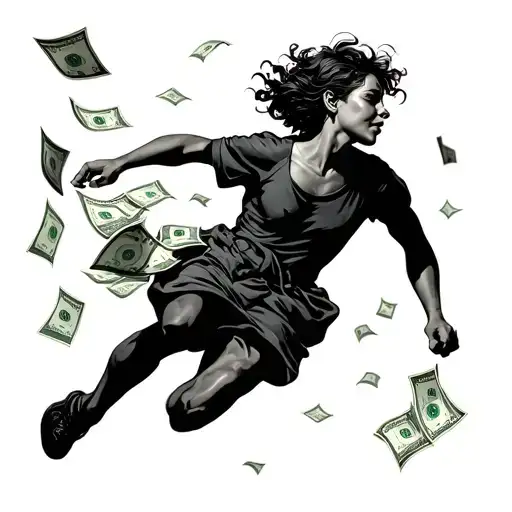 Person With Money Running Away