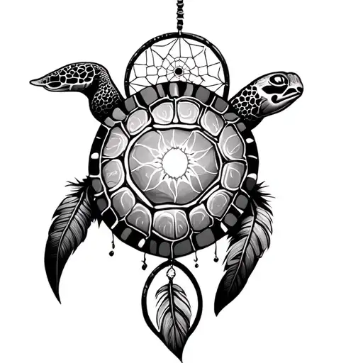Dream Catcher With A Turtle