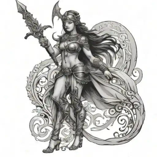 Athenea Warrior Lady Full Body