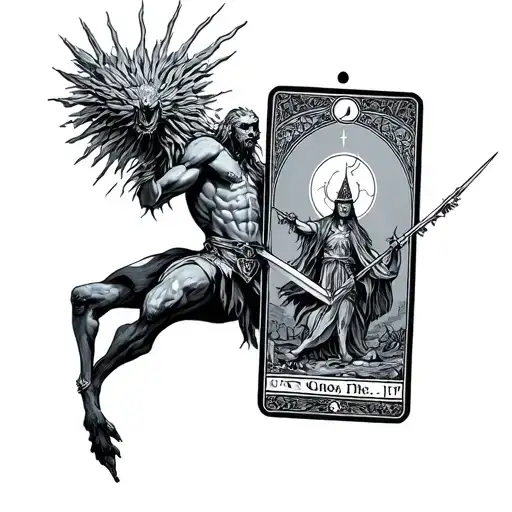 Orion The Hunter On A Tarot Card