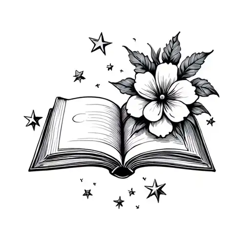 Open Book Flower Stars