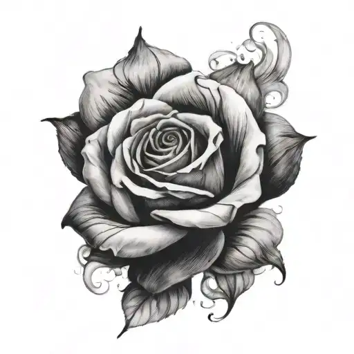 Rose Made From Surrounding Smoke Forming The Shape