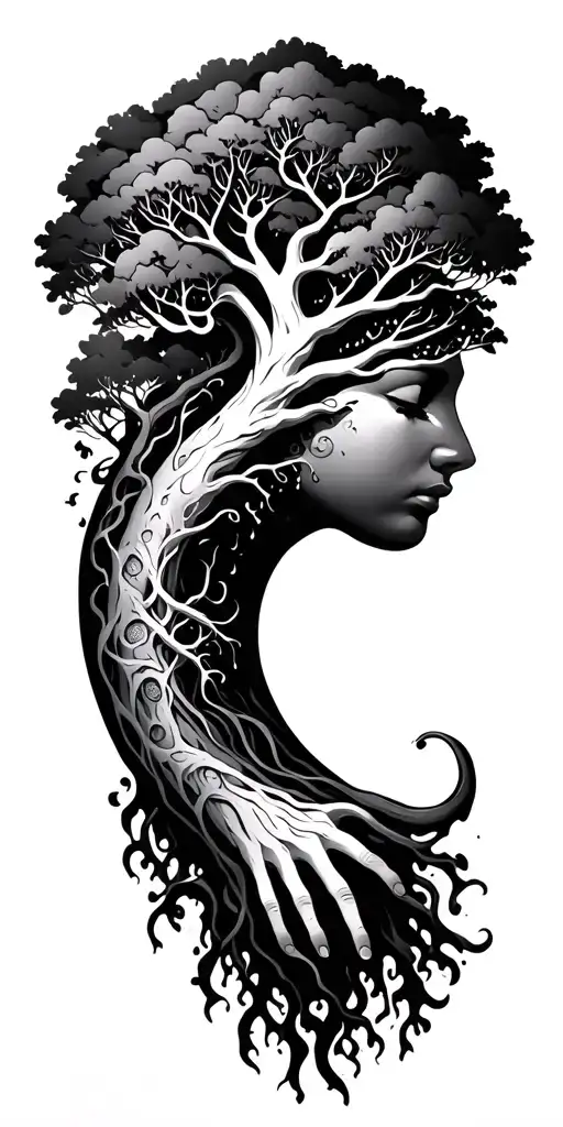 Tree Of Life With Soul Leaving Body