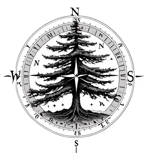 Compass Pine Tree