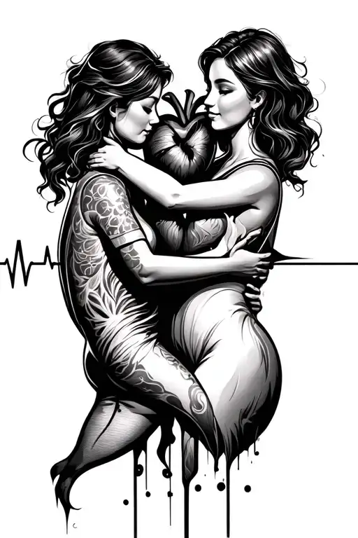 Heart Beat Mom Hugging 2