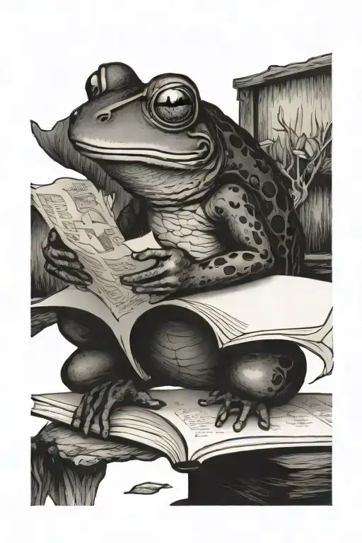 Frog Reading Map Symbolizing