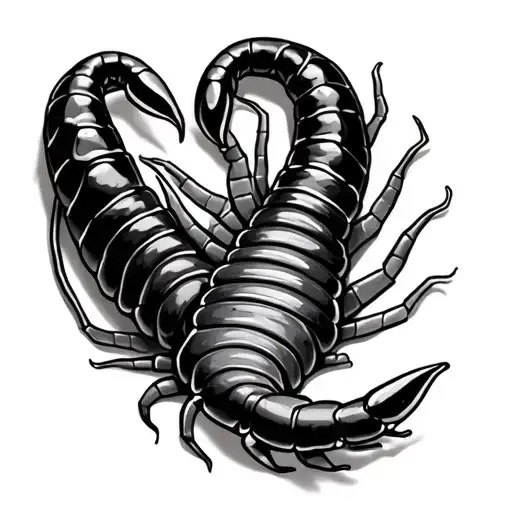 Scolopendra In Black Colors