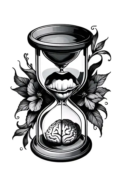 Hourglass With Tongue & Brain Connected