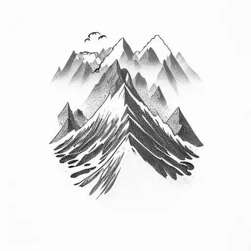 Mountian And Ocean Wave