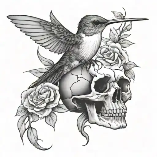 Hummingbird And Skull