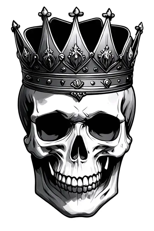 Skull Wearing A Crown