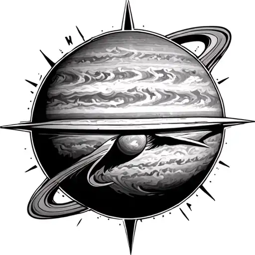 Jupiter And Compass Surrounded