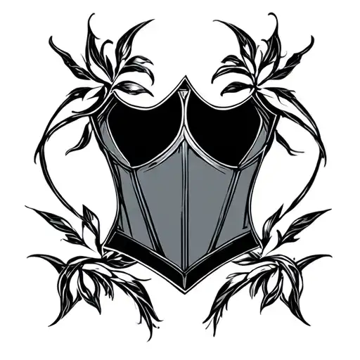 Women's Simple Chest Plate Black