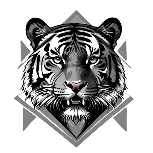 Tiger On A Diamond