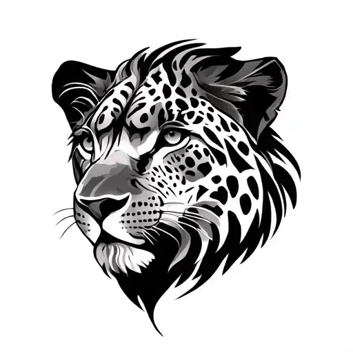 Lion And Leopard Head