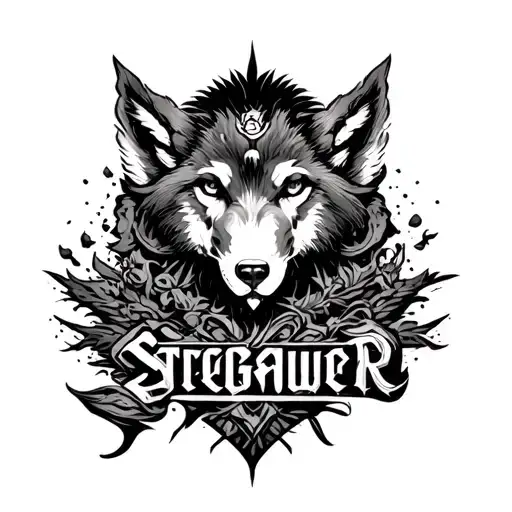 I Want A Back Tatto That Has The Word Stegbauer In The Top Middle Under The Neck