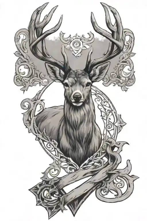 Deer Algiz Rune