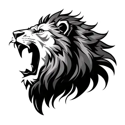 Lion Roaring Lion's Head